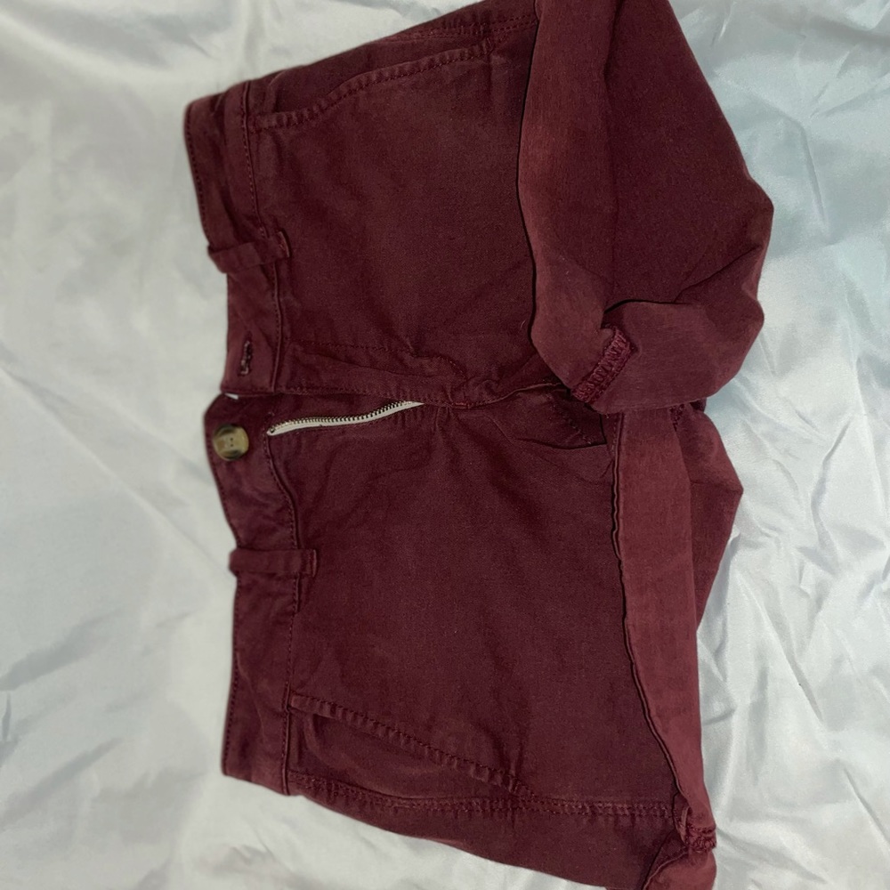Deep maroon American Eagle shorts